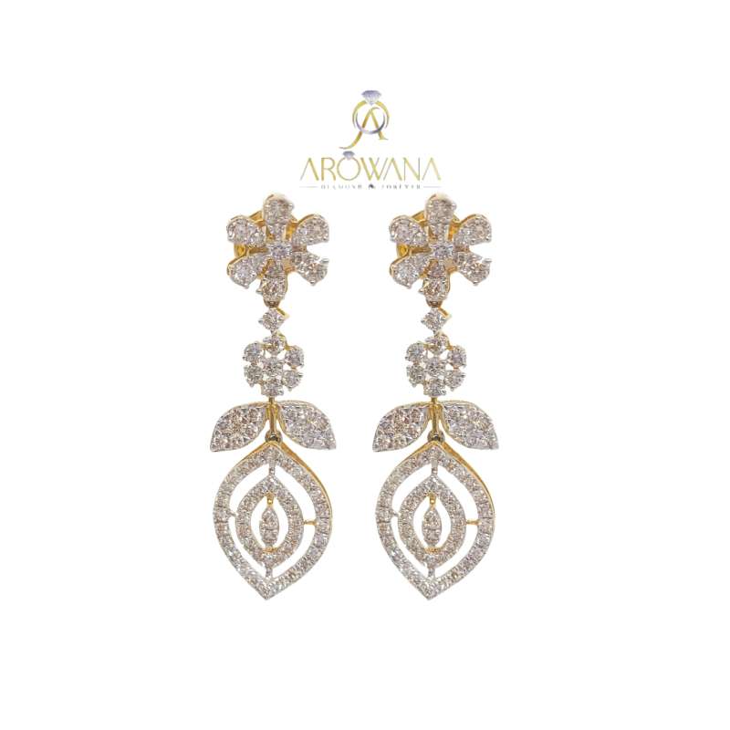 Real Diamond Studs Earrings in 18Kt Gold (2.320 gram) | Mohan Jewellery