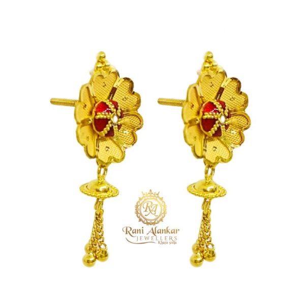 New Gold Earrings Designs 22kt Purity