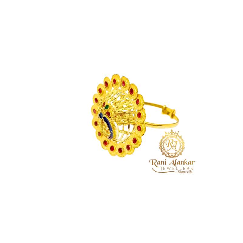 Senco Gold & Diamonds The Spiral Leaf Gold Ring : Amazon.in: Jewellery