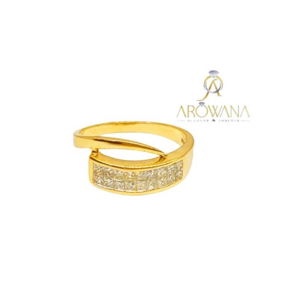 Arowana Real Diamond Jewellery Gold Diamond Ring For Women