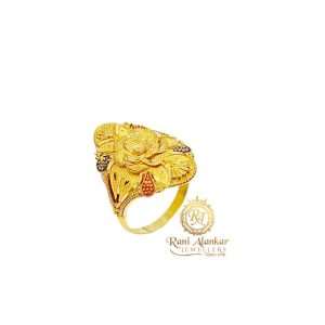 Stunning Floral Gold Ring for the North Indian Bride