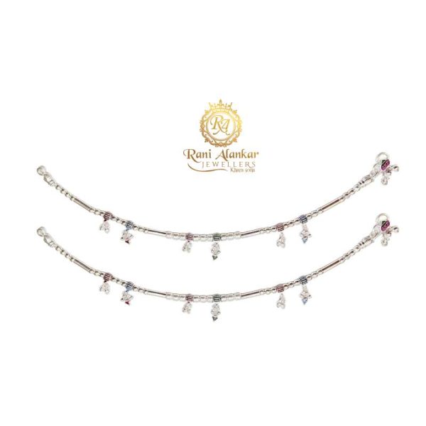 Silver Anklets For Girls Latest Design Fancy - Silver Palace