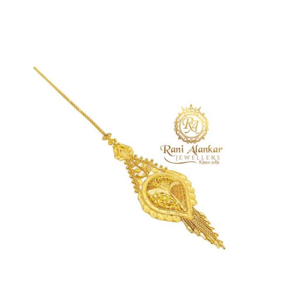 Amburo Kyra Gold Chandbali Earrings
