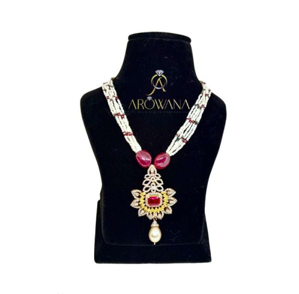 Arowana Diamond Fancy Necklace Set
