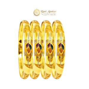 Real Gold Design Bangles set of 4 Bangles