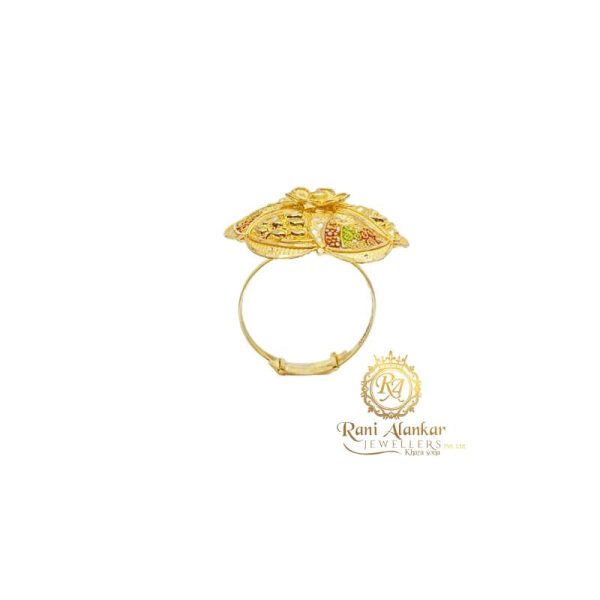 Hypnotic Gold Flower Ring