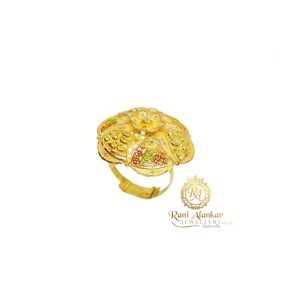 Hypnotic Gold Flower Ring