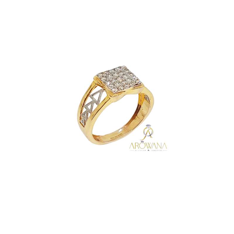 18K White and Yellow Gold and Diamond Ring - RG-4051