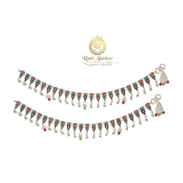 Silver Fancy Anklet Payal