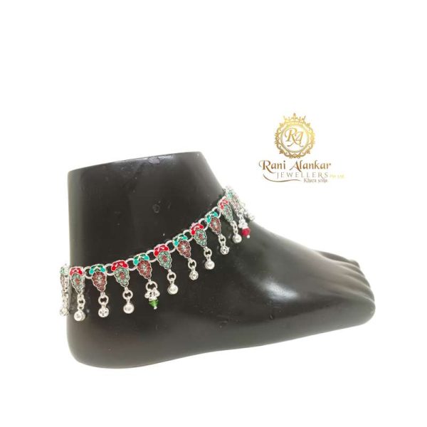 Silver Fancy Anklet Payal