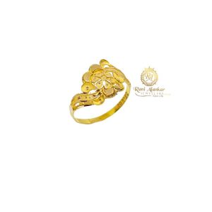 Yellow Light Weight Gold Ring For Women