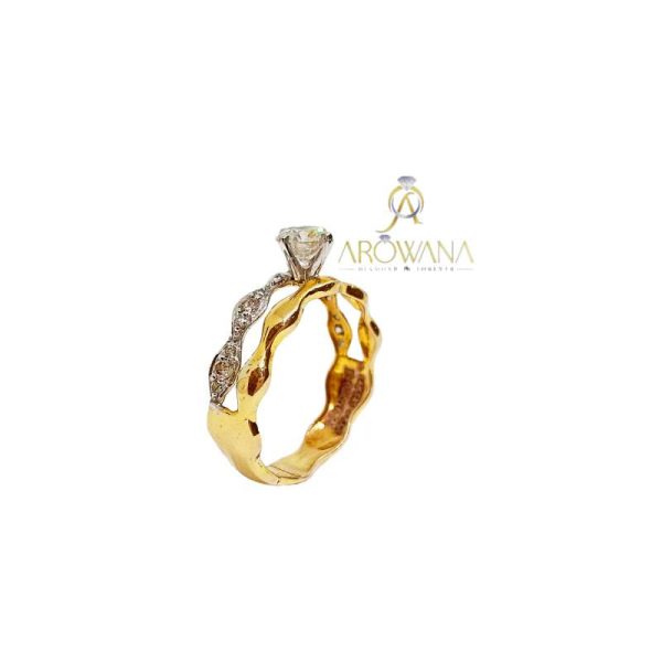 Buy quality 14kt Yellow Gold Real Diamond Engagement Ring