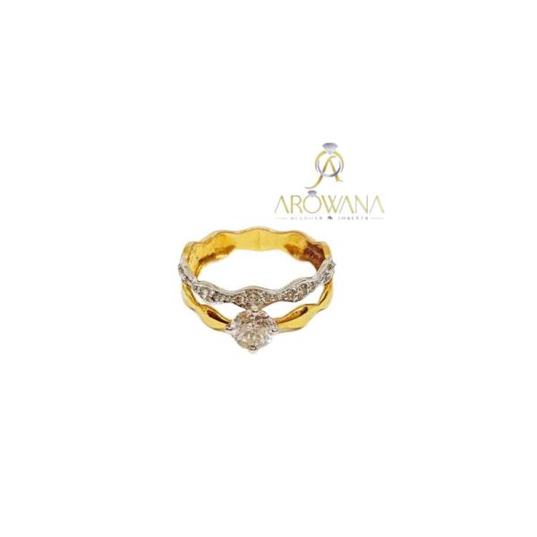 Buy quality 14kt Yellow Gold Real Diamond Engagement Ring