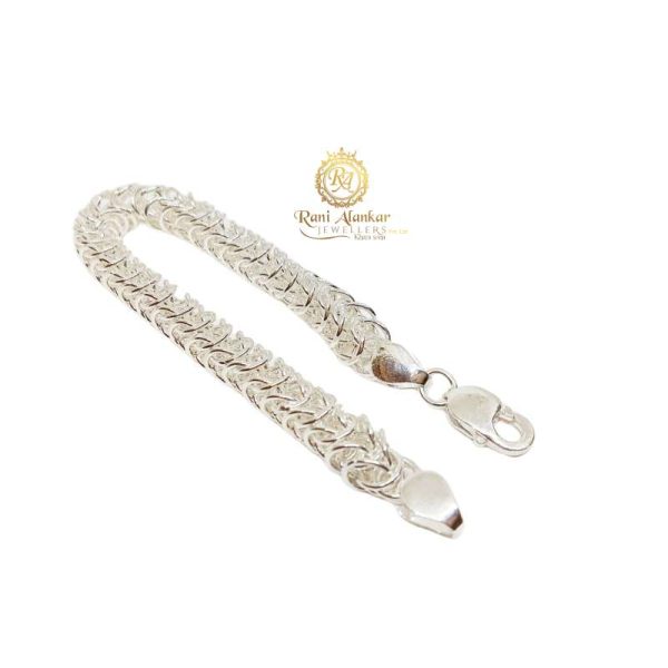 Silver Byzantine Chain Bracelet for Men and Boys