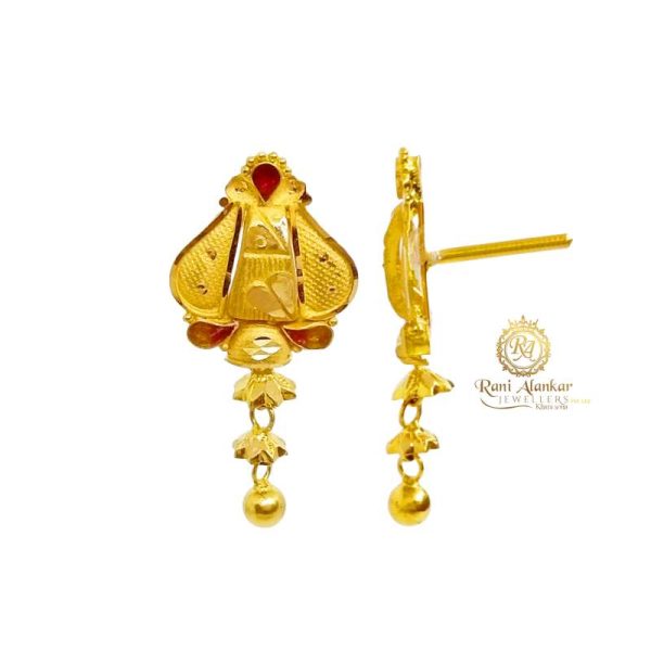 Lipika Fancy Gold Earrings 22kt