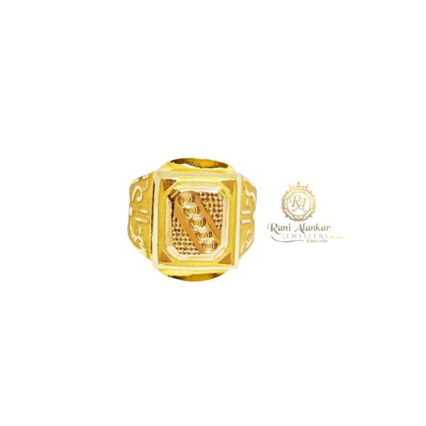 Religious Square Gold Ring For Men | Rani Alankar Jewellers Pvt. Ltd.