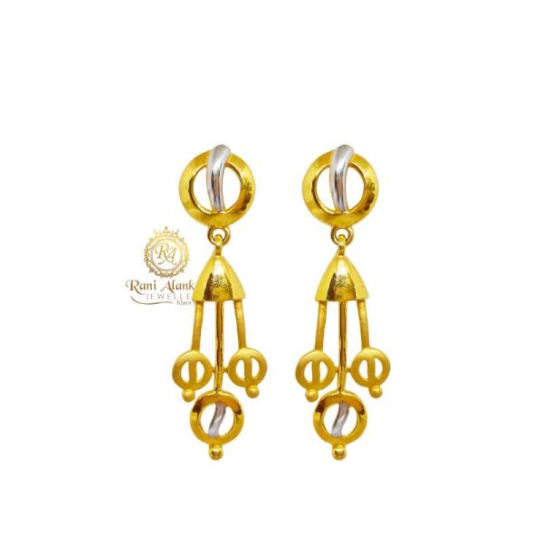 Simple And Elegant Gold Earring 22kt