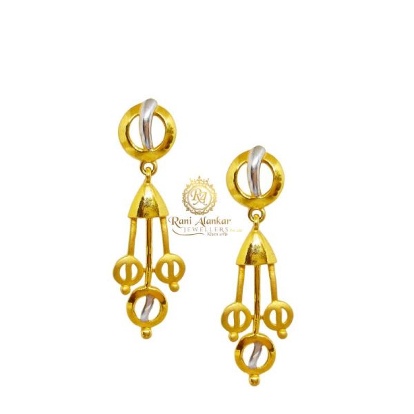 Simple And Elegant Gold Earring 22kt