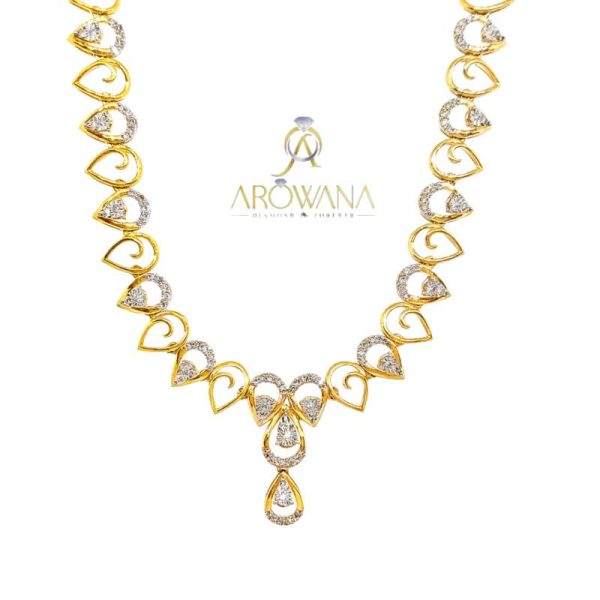 Infinity Teardrop Diamond Necklace in 14KT Yellow Gold