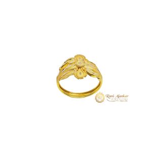 Hollow Fancy Gold Ring (Light Weight)