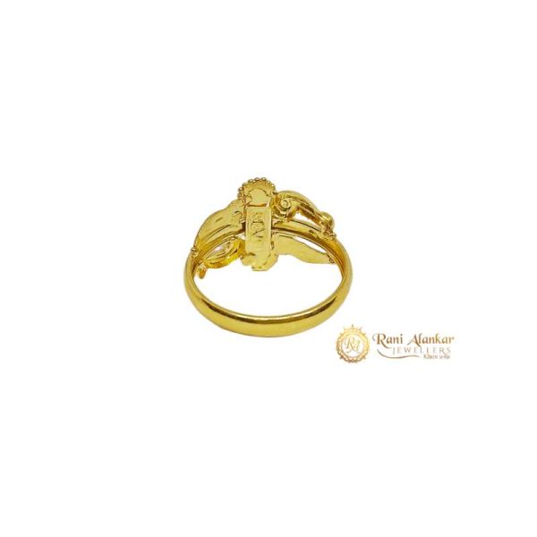 Hollow Fancy Gold Ring (Light Weight)