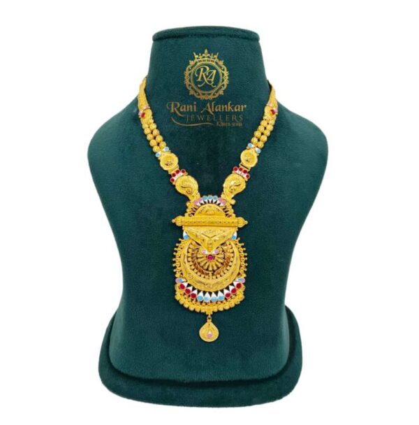 Gold Fancy Long Necklace Design 22kt / Rani Alankar Jewellers