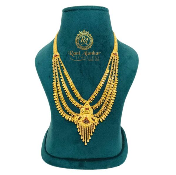 The Four Layer Fancy Gold Long Necklace 18kt