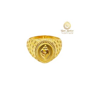 Shankh Design Yellow Gold Earring / Rani Alankar Jewellers
