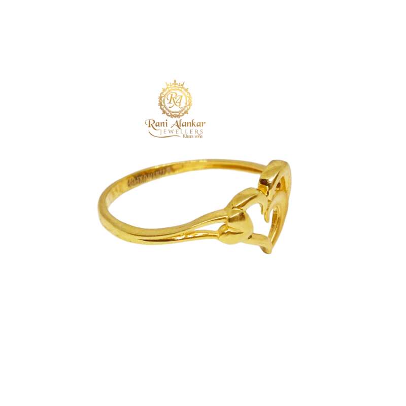Traditionally Detailed 22KT Gold Ring For Kids