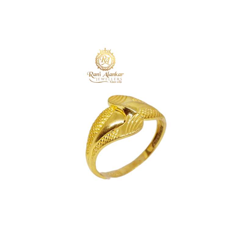 Ladies 916 Yellow Gold Ring – Daily Wear – Welcome to Rani Alankar