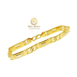 22Kt Plain Gold Men Bracelet / Rani Alankar