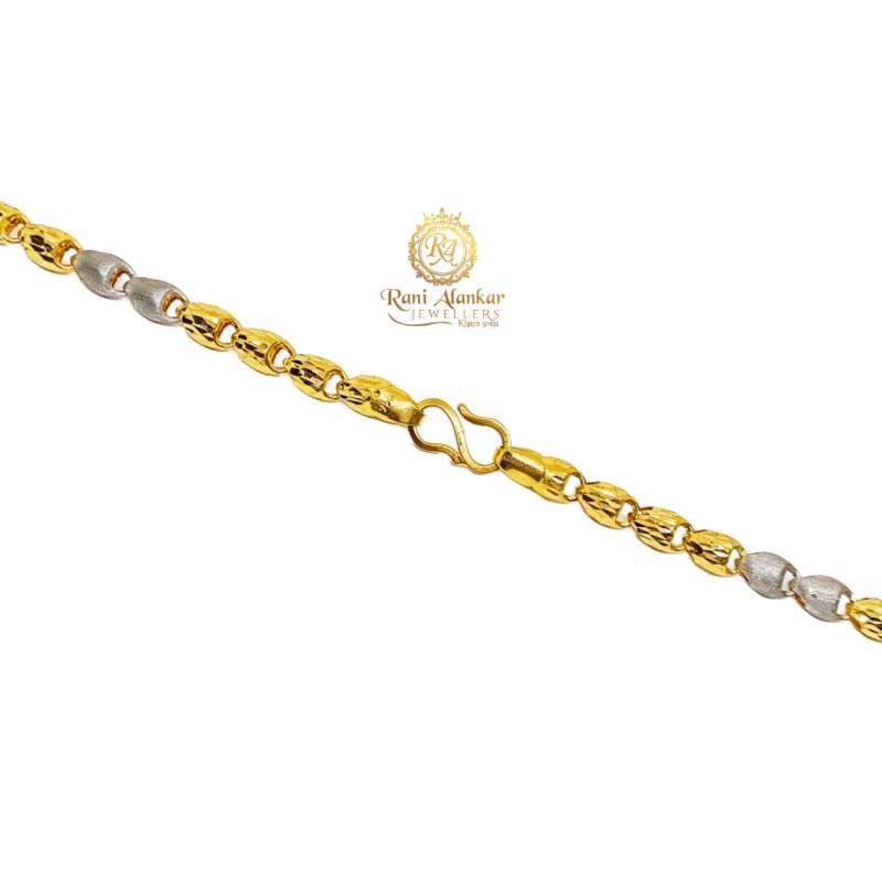 Trendz Brass, Gold plated snake chain design, 26 Inch, 17 Gms Fashion necklace  chain, Men, Women