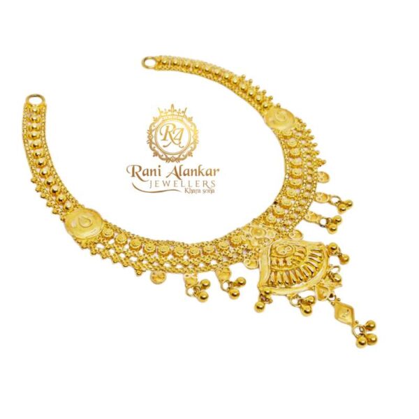 Rimjhim Gold Short Necklace 22kt