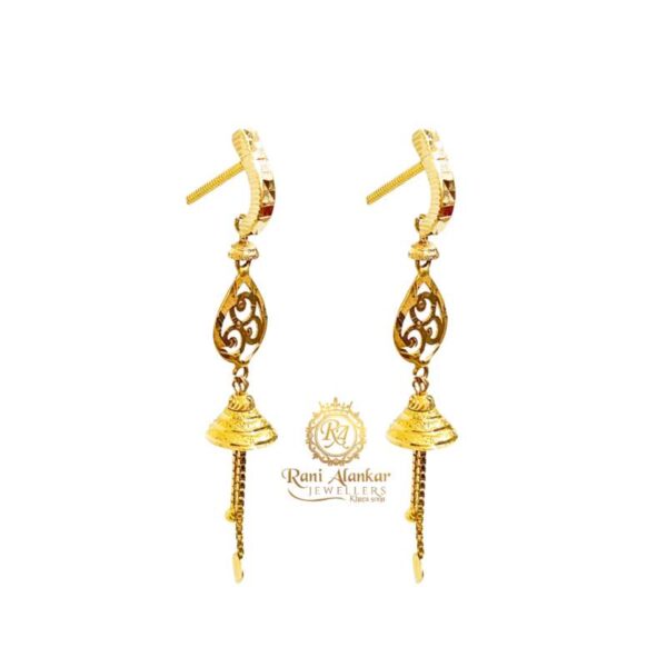 Gold Fancy Earring (sui Dhaga )Design 22kt / Rani Alankar Jewellers