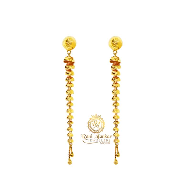 Latest Light Weight Bridal Gold Earrings Designs - Jiboner Rong Tuli