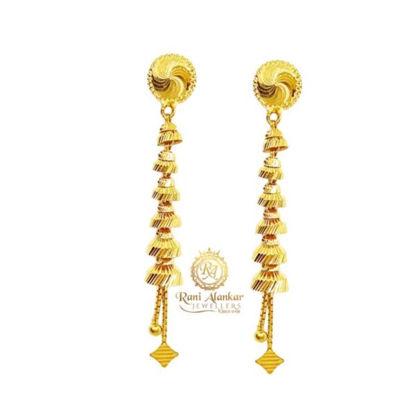 Gold Fancy Earring Fancy Design ( 6Stap Earring )