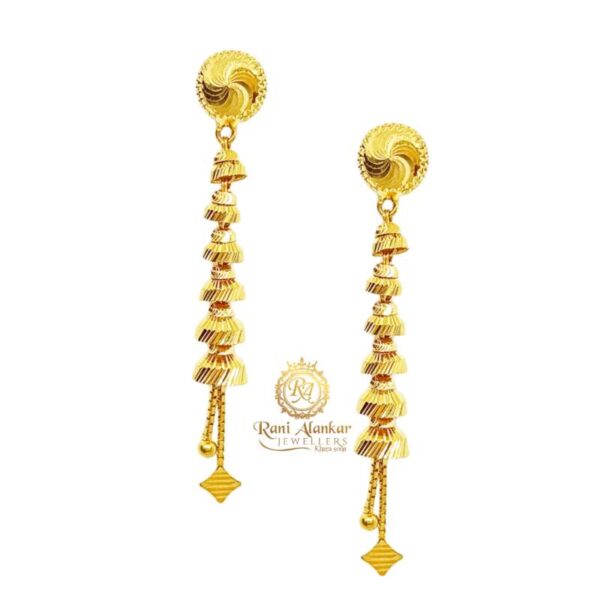 Gold Fancy Earring Fancy Design ( 6Stap Earring )