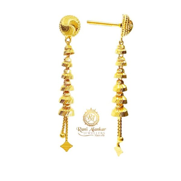 Gold Fancy Earring Fancy Design ( 6Stap Earring )