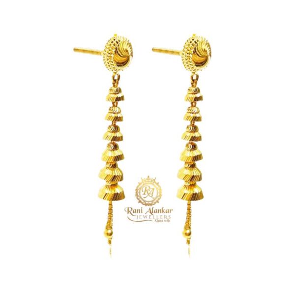 Gold Fancy Earring Fancy Design ( 6Stap Earring )