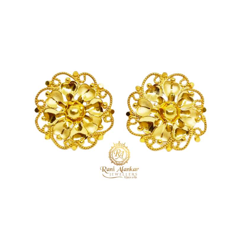 Hand Made Gold Plated Punjabi Traditional Jewellery Earrings Tops J0223 -  muteyaar.com