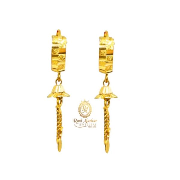 18KT Fancy GOLD EARRINGS / Rani Alankar Jewellers