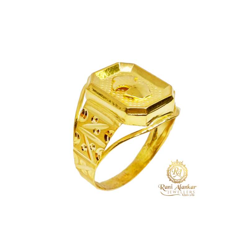 Buy quality Gold Ashok Stambh Gent Ring in Ahmedabad