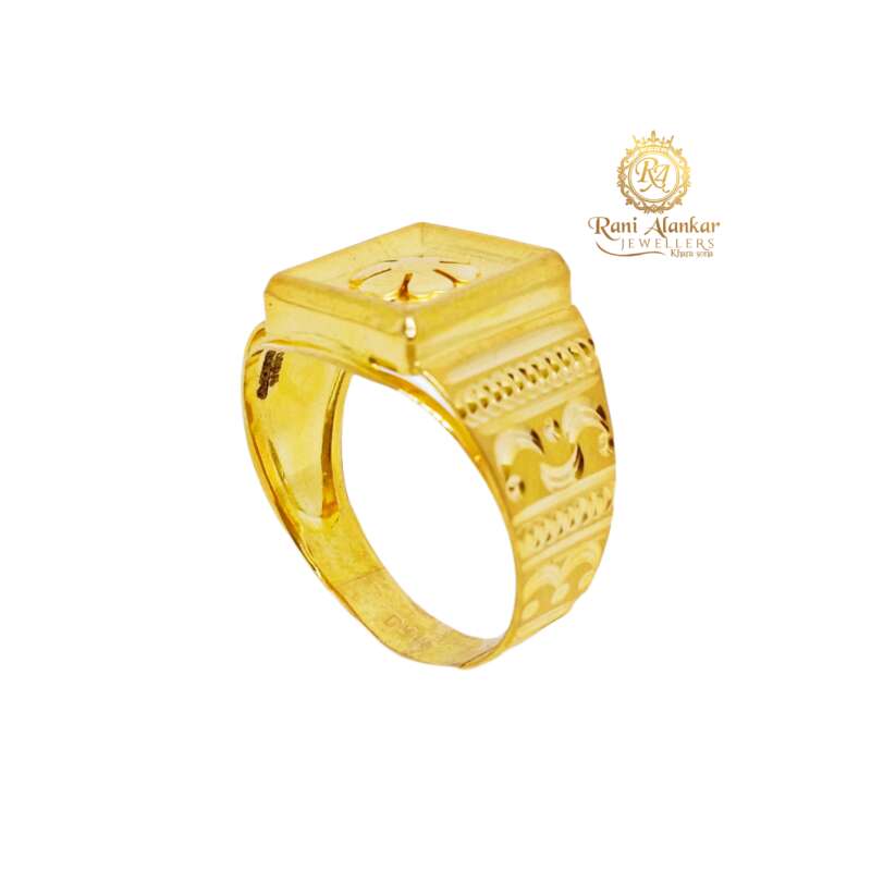 Buy BEEZAL Real Gold Rings Jewellery Designed for her with Cubic Zironica  Stone brilliant as Diamond (Weight: More than 1.20gms) | Wide Range of  Antique Traditional Gold Rings BIS Certified at Amazon.in