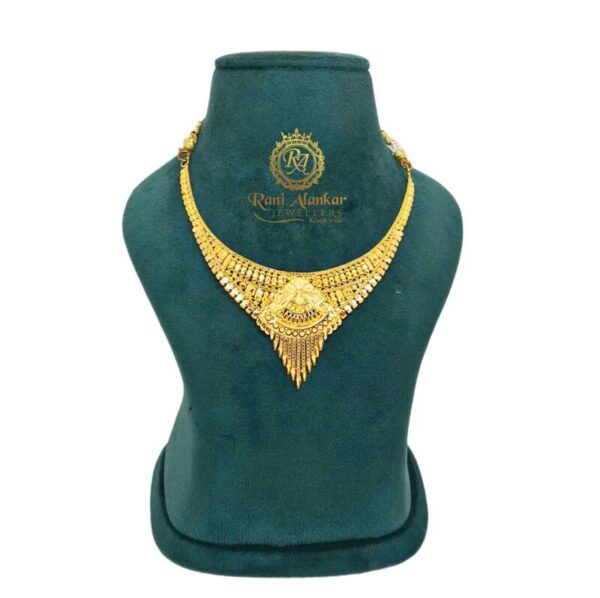 18kt Yellow Gold Necklace Design / Rani Alankar Jewellers