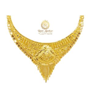 18kt Yellow Gold Necklace Design / Rani Alankar Jewellers