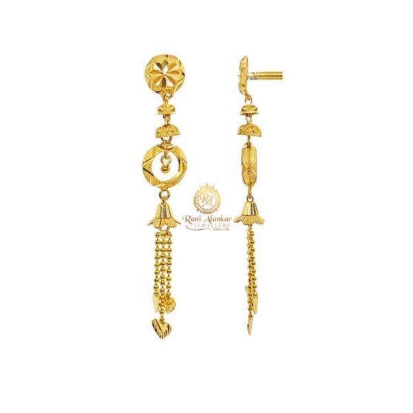 Gold Latest Earrings For Girls / Rani Alankar