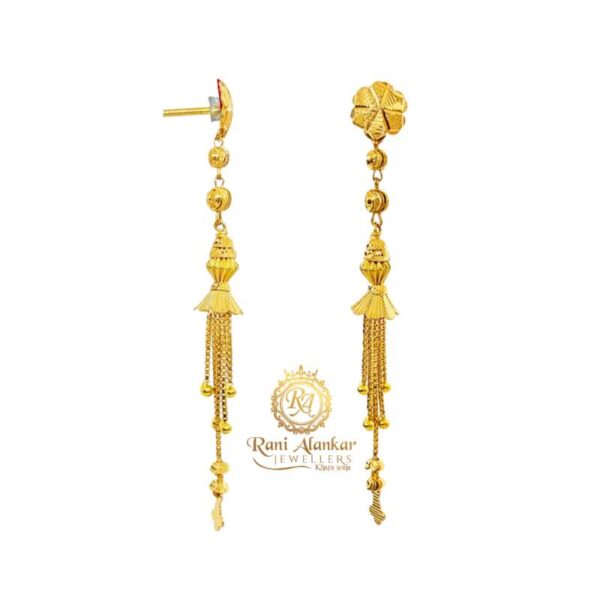 Latest Gold Long Earring Design Rani Alankar Jewellers