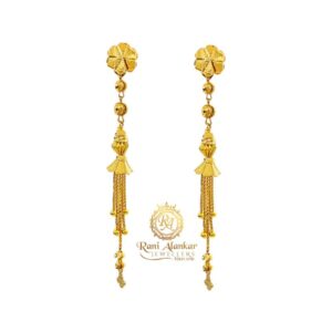 Latest Gold Long Earring Design Rani Alankar Jewellers