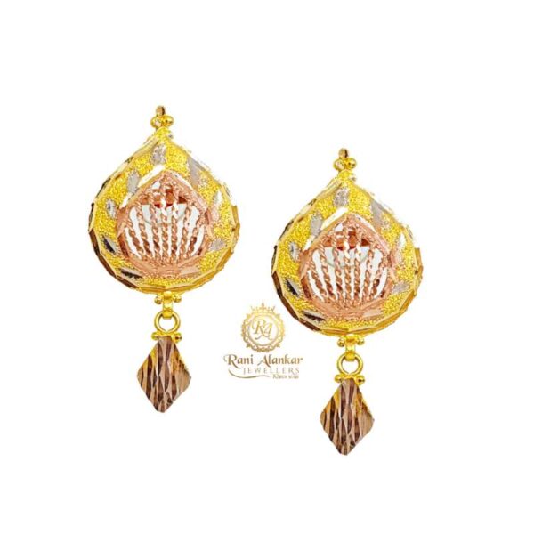 Gold Antique Earring18kt / Rani Alankar Jewellers