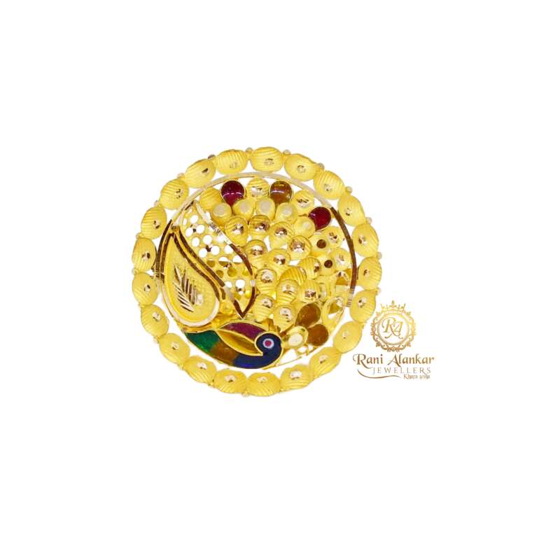 Female Antique Gold Mughal Peacock Ring at Rs 5100.00 in Jaipur | ID:  24226843288